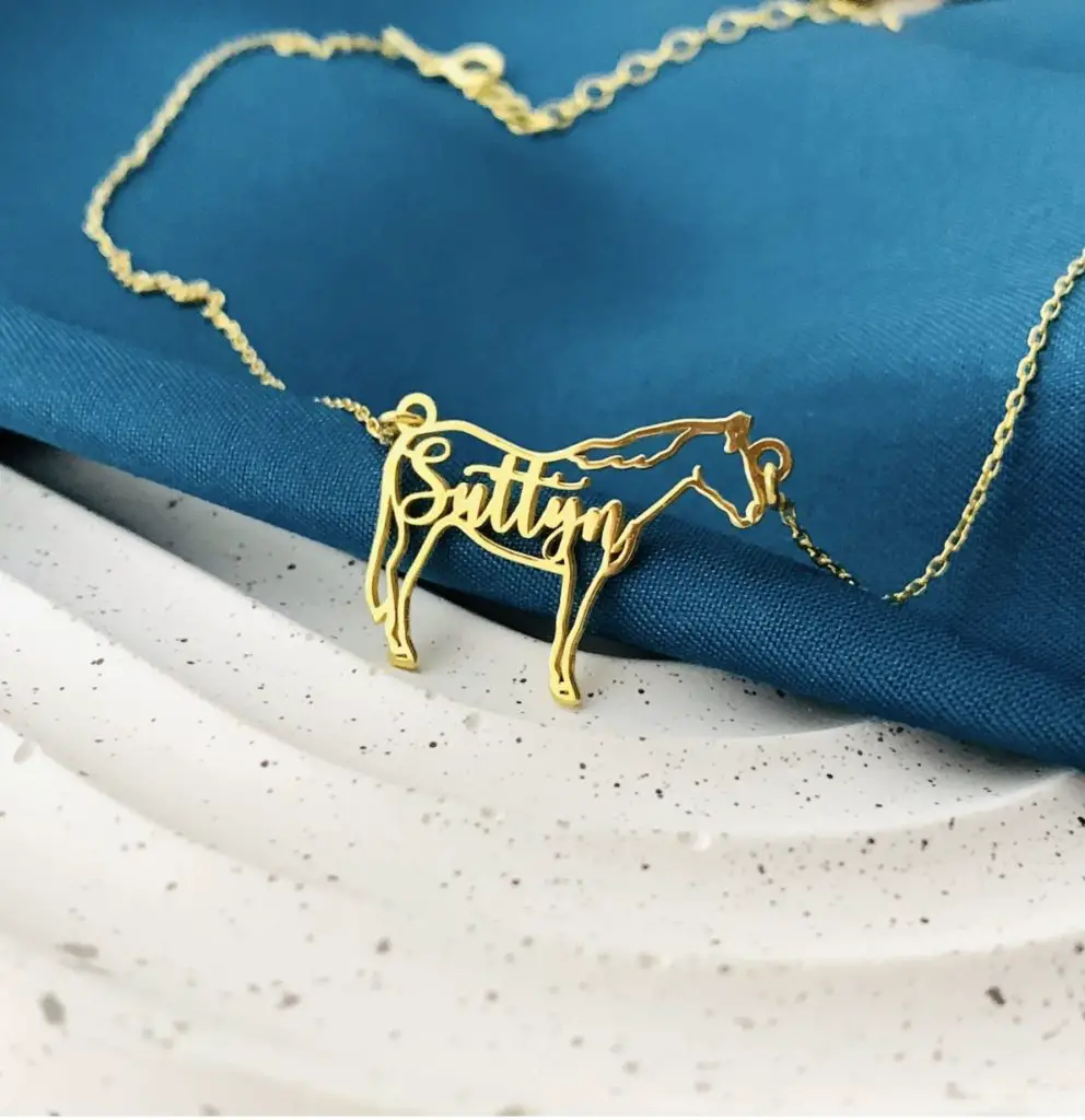 customized horse name necklace